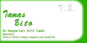 tamas bito business card