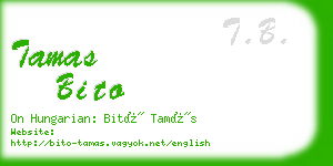 tamas bito business card